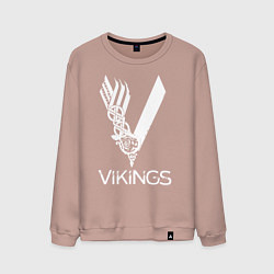 Свитшот хлопковый мужской Vikings, цвет: пыльно-розовый