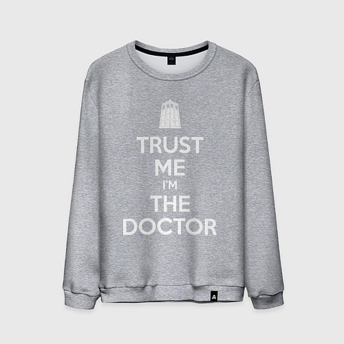 Мужской свитшот Trust me Im the doctor / Меланж – фото 1