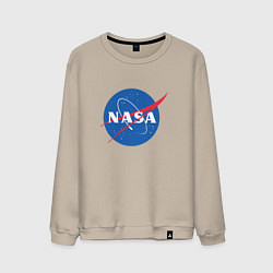 Свитшот хлопковый мужской NASA: Logo, цвет: миндальный