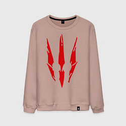 Свитшот хлопковый мужской Ведьмак 3, цвет: пыльно-розовый