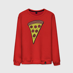 Свитшот хлопковый мужской Pizza man, цвет: красный
