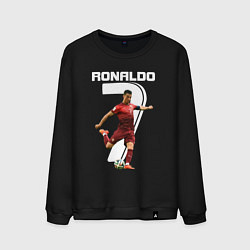 Свитшот хлопковый мужской Ronaldo 07, цвет: черный