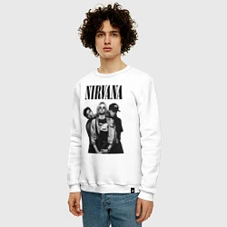 Свитшот хлопковый мужской Nirvana Group, цвет: белый — фото 2