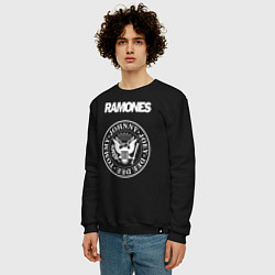 Свитшот хлопковый мужской Ramones, цвет: черный — фото 2