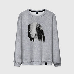 Свитшот хлопковый мужской Джонни Депп, цвет: меланж