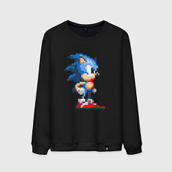 Свитшот хлопковый мужской Sonic, цвет: черный