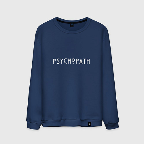 Мужской свитшот Psychopath / Тёмно-синий – фото 1