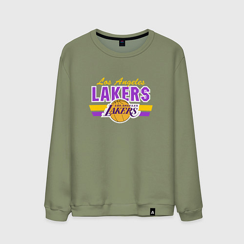 Мужской свитшот Los Angeles Lakers / Авокадо – фото 1