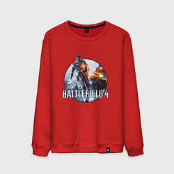 Свитшот хлопковый мужской Battlefield 4, цвет: красный