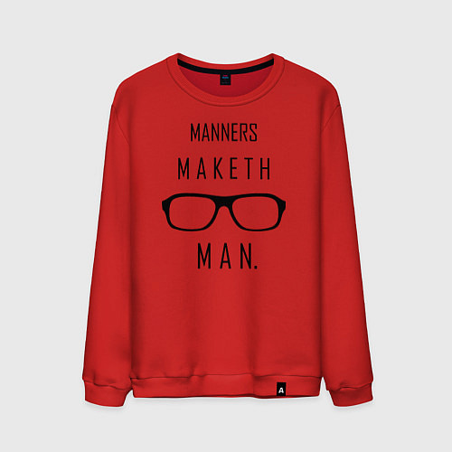 Мужской свитшот Kingsman: Manners maketh man / Красный – фото 1