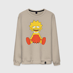 Мужской свитшот Lisa Simpson happy