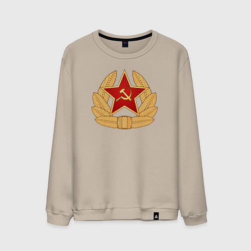 Мужской свитшот Кокарда СССР / Миндальный – фото 1