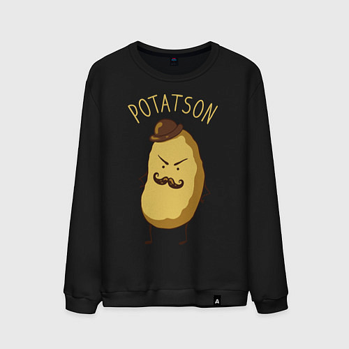 Мужской свитшот Potatson / Черный – фото 1