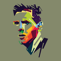 Свитшот хлопковый мужской Lionel Messi: fun-art, цвет: авокадо — фото 2