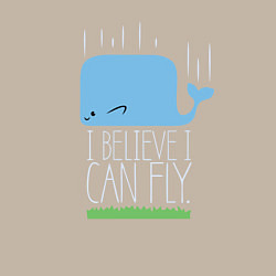 Свитшот хлопковый мужской I believe i can fly, цвет: миндальный — фото 2