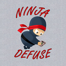 Свитшот хлопковый мужской Ninja Defuse, цвет: меланж — фото 2