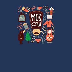 Свитшот хлопковый мужской Moscow Pack, цвет: тёмно-синий — фото 2