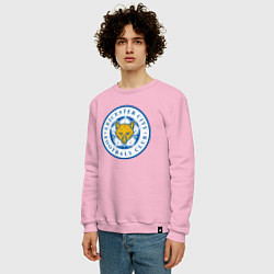 Свитшот хлопковый мужской Leicester City FC, цвет: светло-розовый — фото 2