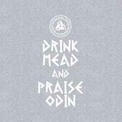 Свитшот хлопковый мужской Drink Mead and Praise Odin, цвет: меланж — фото 2