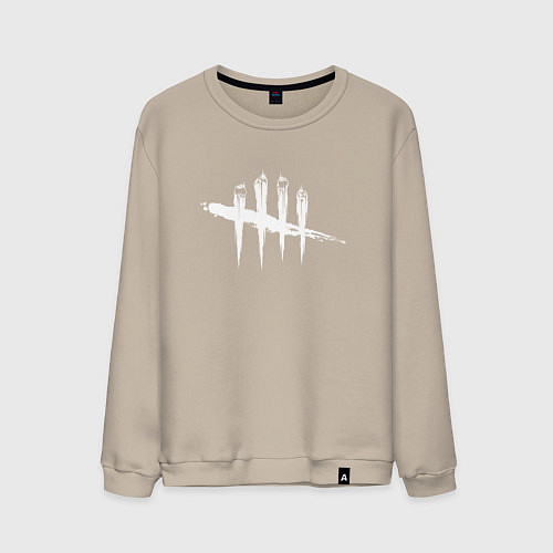 Мужской свитшот Dead by Daylight White Logo / Миндальный – фото 1