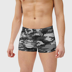 Мужские плавки Черный камуфляж, цвет: 3D-принт — фото 2