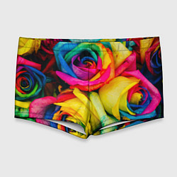 Мужские плавки Разноцветные розы, цвет: 3D-принт