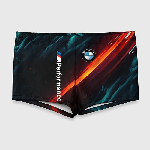 Мужские плавки BMW M PERFORMANCE NEON БМВ М НЕОН / 3D-принт – фото 1