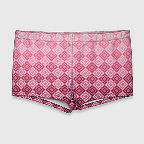 Мужские плавки Розовый геометрический градиентный узор / 3D-принт – фото 1