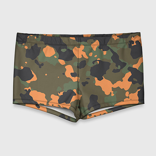 Мужские плавки Камуфляж: хаки/оранжевый / 3D-принт – фото 1