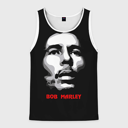 Мужская майка без рукавов Bob Marley Face / 3D-Белый – фото 1