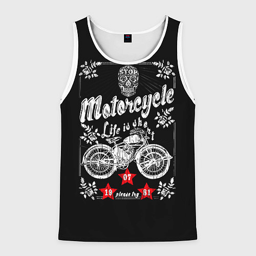 Мужская майка без рукавов Moto t-shirt 2 / 3D-Белый – фото 1