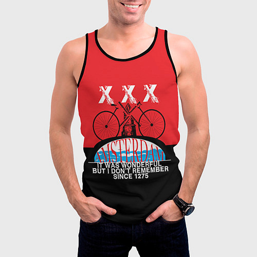 Мужская майка без рукавов Amsterdam t-shirt / 3D-Черный – фото 3