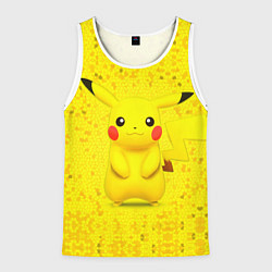 Майка-безрукавка мужская Pikachu, цвет: 3D-белый