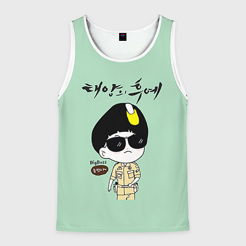 Мужская майка без рукавов Song Joong Ki: Big boss / 3D-Белый – фото 1