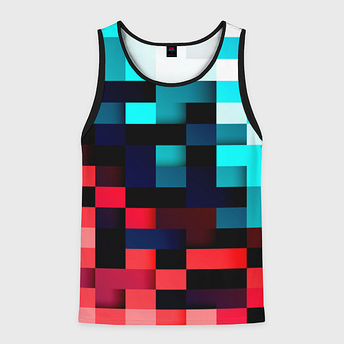 Мужская майка без рукавов Pixel Color / 3D-Черный – фото 1