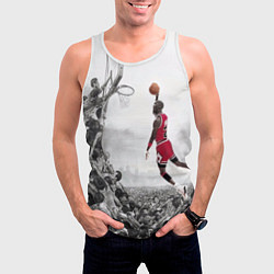 Майка-безрукавка мужская Michael Jordan NBA, цвет: 3D-белый — фото 2