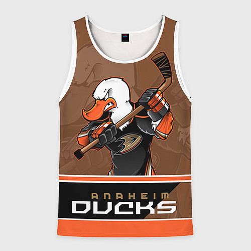 Мужская майка без рукавов Anaheim Ducks / 3D-Белый – фото 1