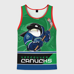 Майка-безрукавка мужская Vancouver Canucks, цвет: 3D-красный