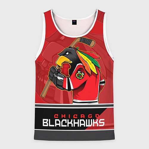 Мужская майка без рукавов Chicago Blackhawks / 3D-Белый – фото 1