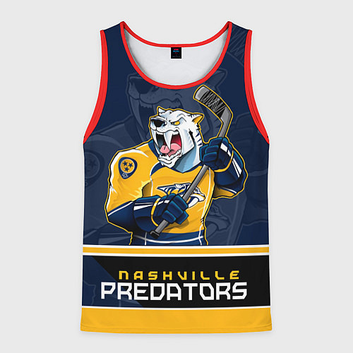 Мужская майка без рукавов Nashville Predators / 3D-Красный – фото 1