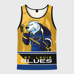 Майка-безрукавка мужская St. Louis Blues, цвет: 3D-черный
