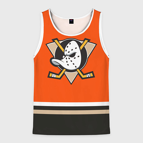 Мужская майка без рукавов Anaheim Ducks / 3D-Белый – фото 1