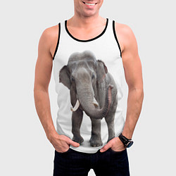 Майка-безрукавка мужская Большой слон, цвет: 3D-черный — фото 2