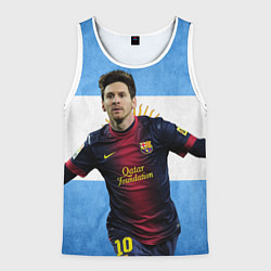 Майка-безрукавка мужская Messi from Argentina, цвет: 3D-белый