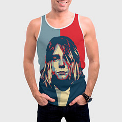 Майка-безрукавка мужская Kurt Cobain, цвет: 3D-белый — фото 2