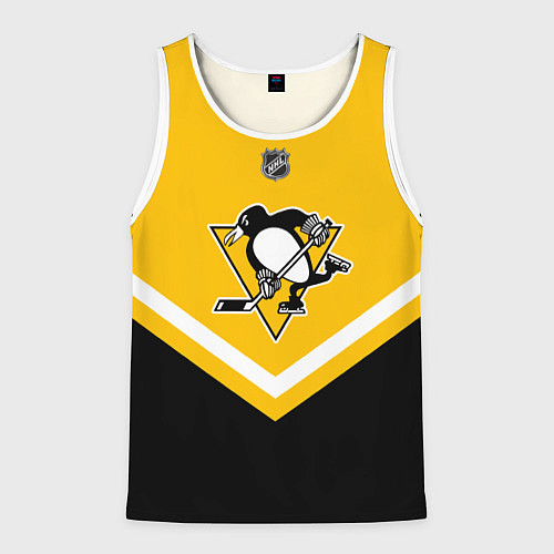 Мужская майка без рукавов NHL: Pittsburgh Penguins / 3D-Белый – фото 1