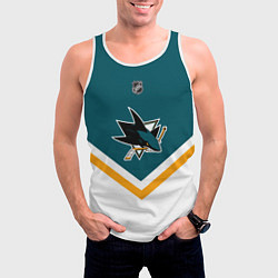 Майка-безрукавка мужская NHL: San Jose Sharks, цвет: 3D-белый — фото 2