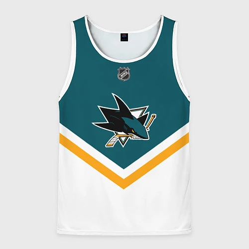 Мужская майка без рукавов NHL: San Jose Sharks / 3D-Белый – фото 1