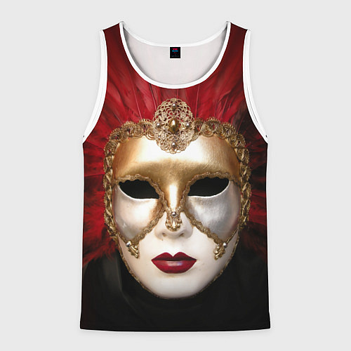 Мужская майка без рукавов Венецианская маска / 3D-Белый – фото 1