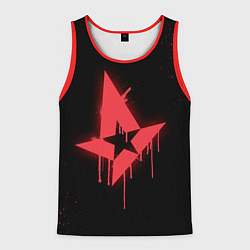 Майка-безрукавка мужская Astralis: Black collection, цвет: 3D-красный
